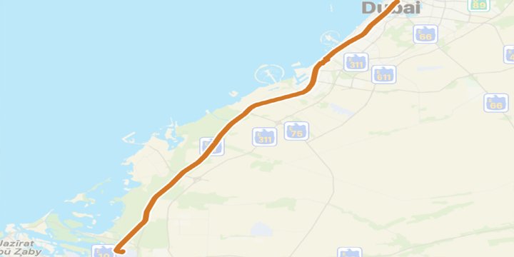 Al Jafiliya Bus Station 4 to Mussafah Shabiya Bus Station Maps