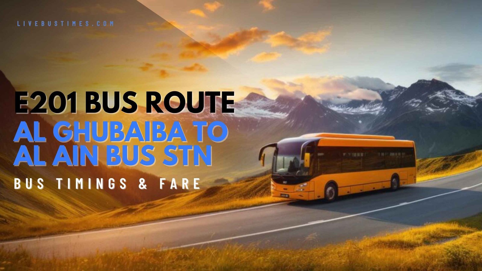 Al Ghubaiba to Al Ain Bus Timings